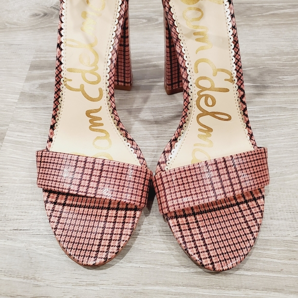 NEW Sam Edelman Yaro Cameo Pink Block Heel SandalS - Picture 4 of 8